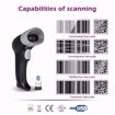 Picture of OSCAR UniLite II BT - Area Imager 2D QR 1D - Bluetooth Wireless Barcode Scanner Black